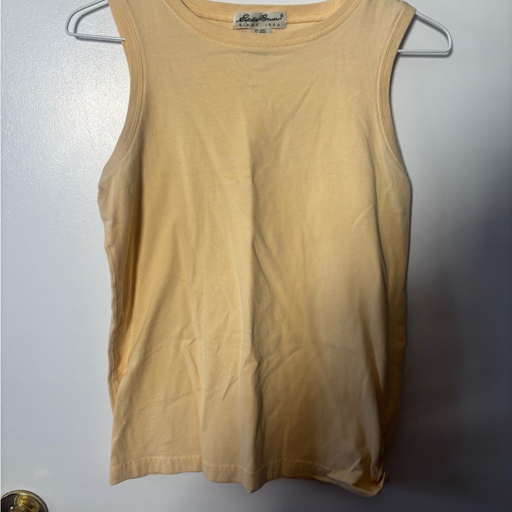 Eddie Bauer Butter Yellow Soft Women's Tank Top Spring Costal Vibe